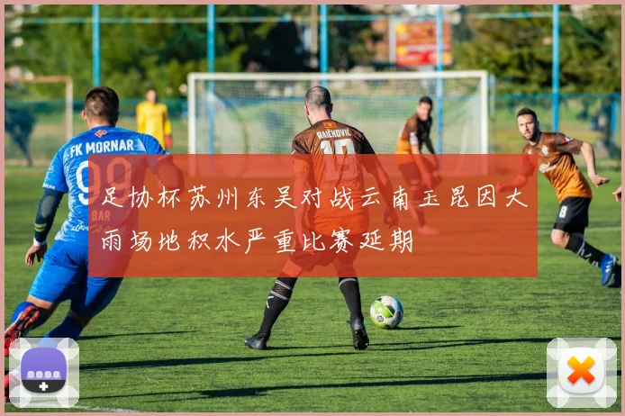 足协杯苏州东吴对战云南玉昆因大雨场地积水严重比赛延期